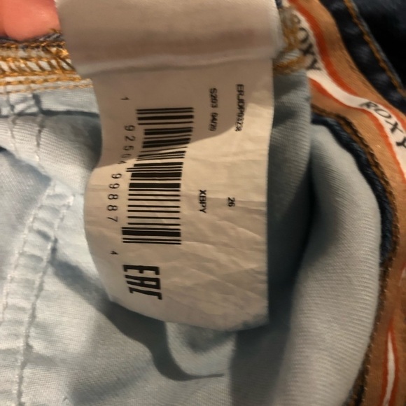 Roxy Retro High Rise Barrel Button Fly Loose Jeans Size 26 - Picture 9 of 9